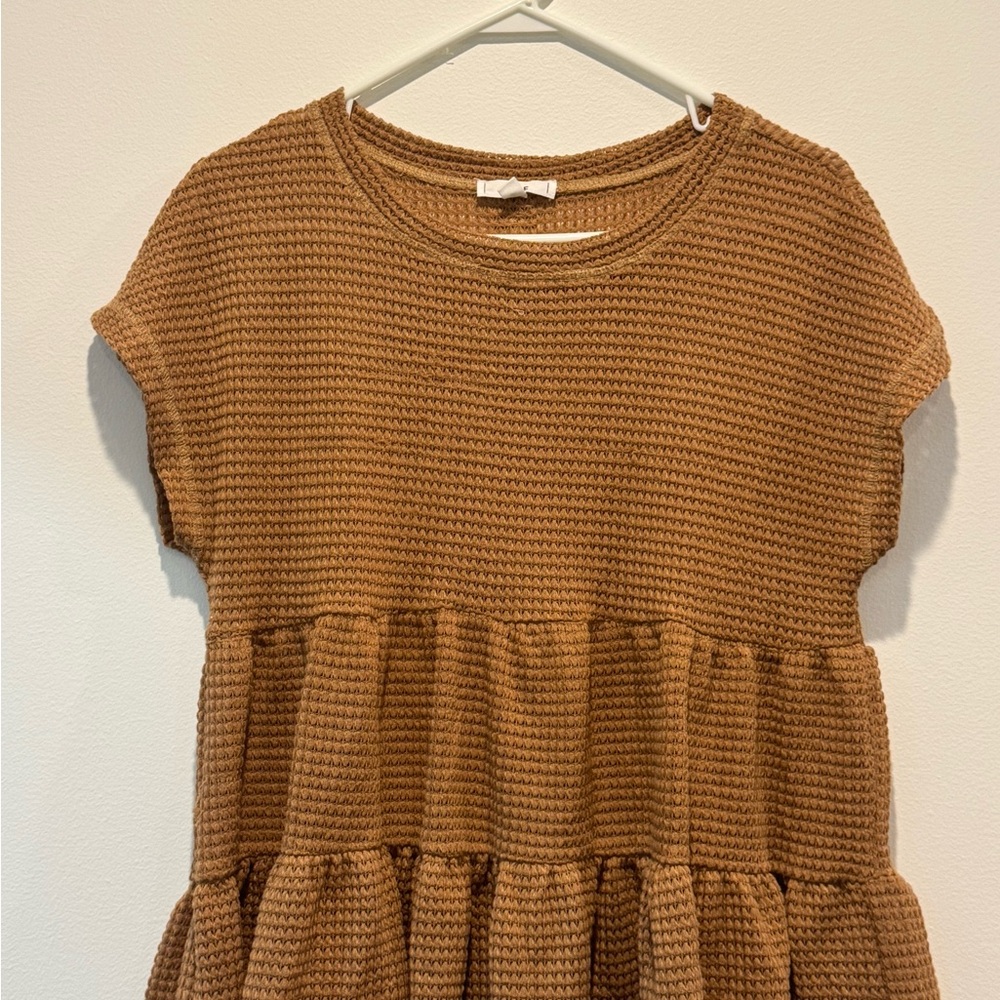 Mine Brown Textured Top